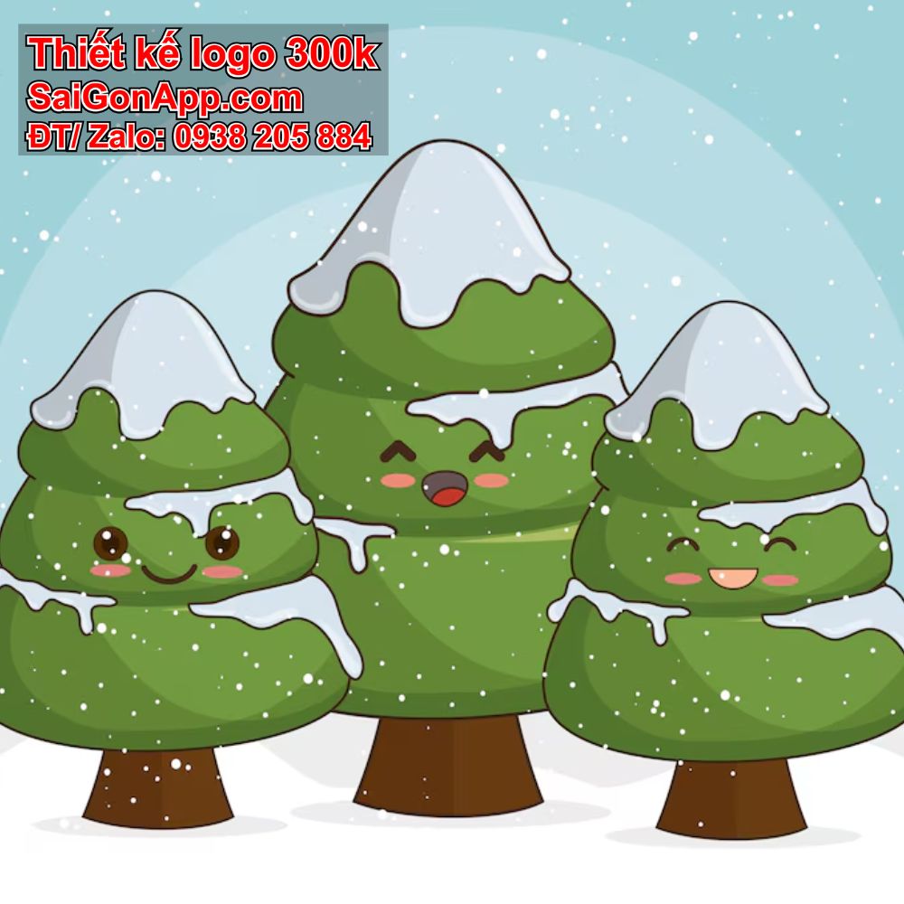 Cây thông noel chibi, THIẾT KẾ 300K ĐẸP CHUYÊN NGHIỆP SaiGonApp