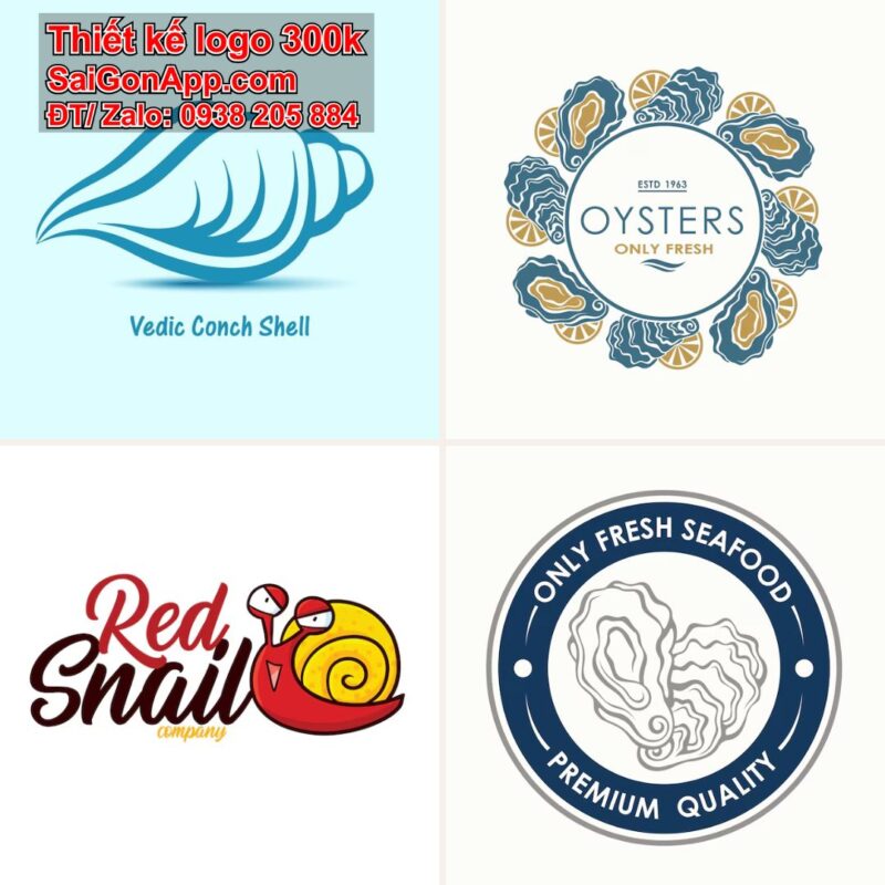 Thiết kế logo quán ốc, 300K ĐẸP CHUYÊN NGHIỆP SaiGonApp