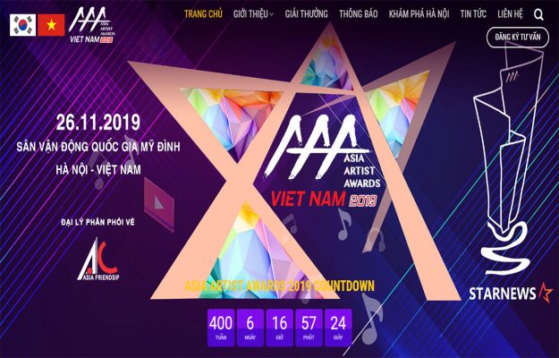 mẫu website sự kiện