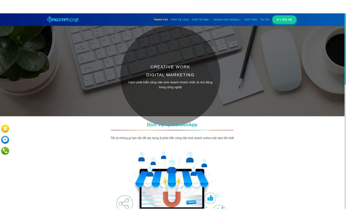 nơi thiết kế website in ấn