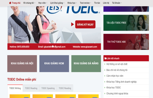 thiết kế web dạy học trực tuyến elearning