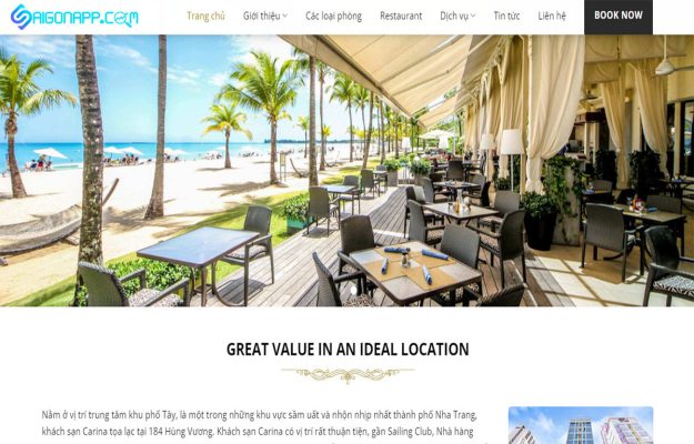 thiết kế web cho khách sạn resort