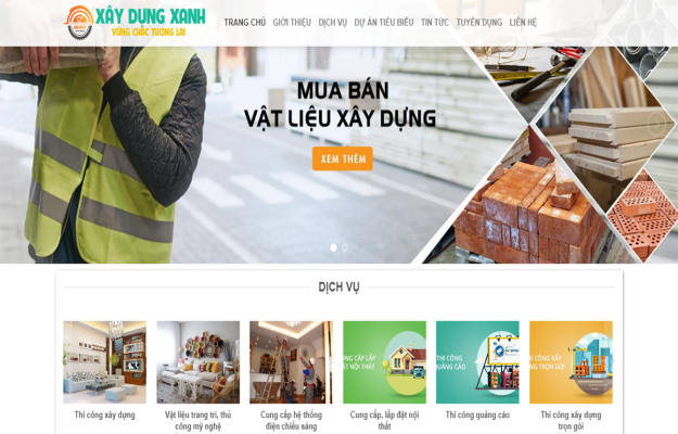 thiết kế web xây dựng